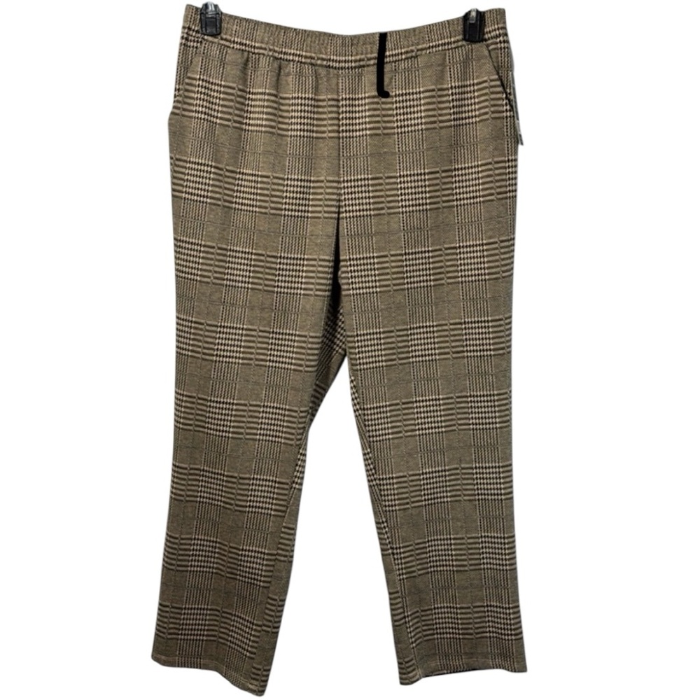 Robert Louis Pants Brown/Cream Straight Leg Pull On in Size XL NWT